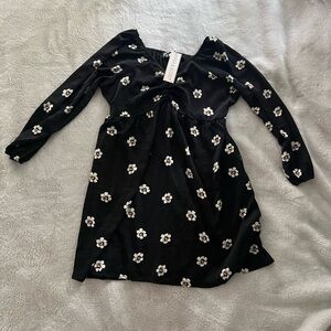 Stylish Black Floral Midi Dress